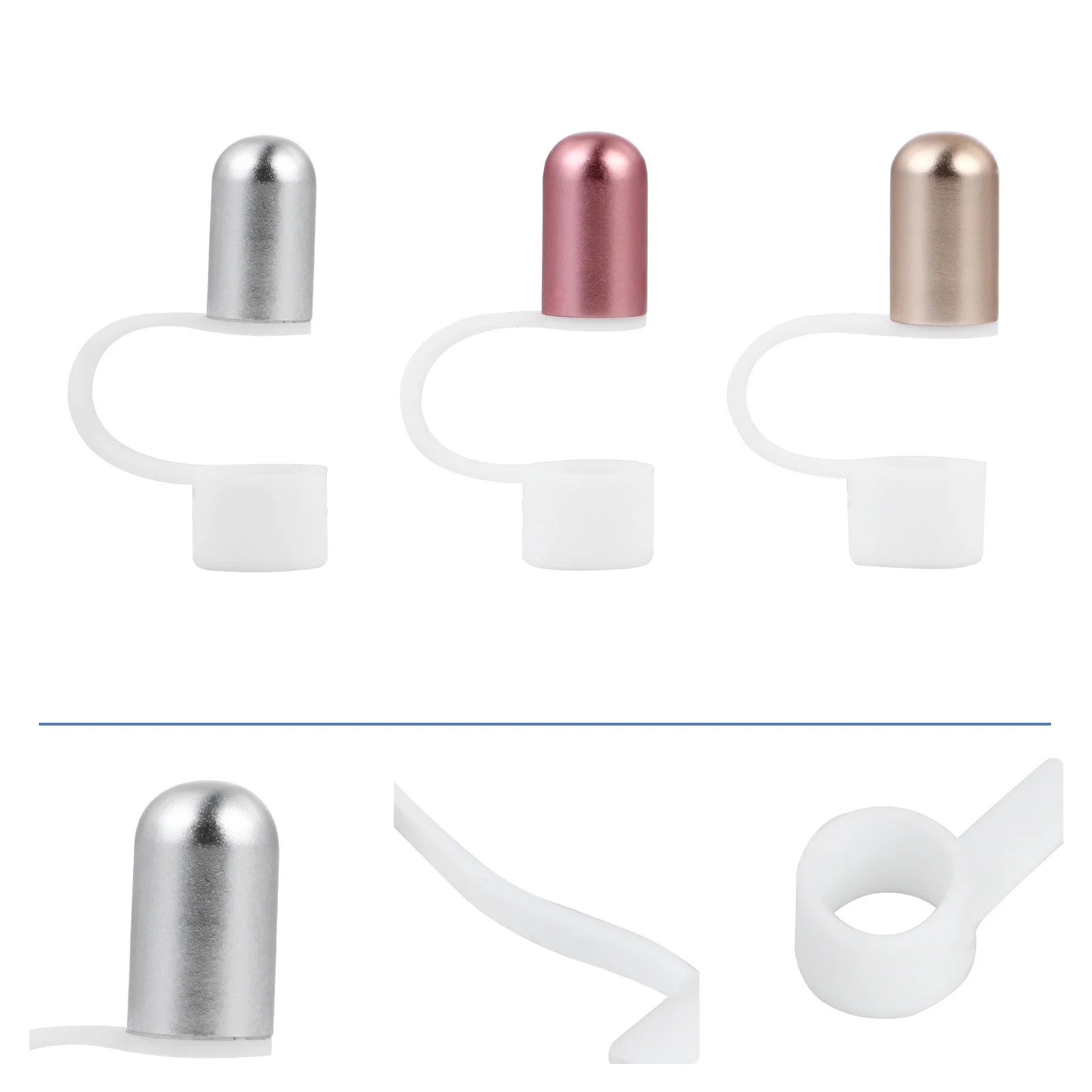 

3Pcs Stylus Pen Protective Cover Silicone Sleeve Anti-Lost Detachable Smooth Hard Cap Compatible with Apple Pencil Touch Pen