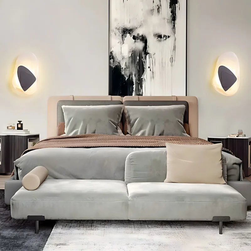 Modern Creative Metal Glass Nordic Living Room TV Background Aisle Entrance Stairs Patio Wall Hanging Lamp Bedroom Bed Wall Lamp