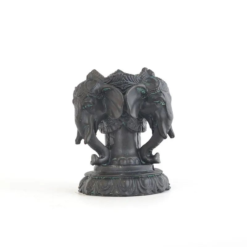 Creative desktop Indian deity handicrafts, Southeast Asian Thai candlestick ornaments, elephant head candle holders for
