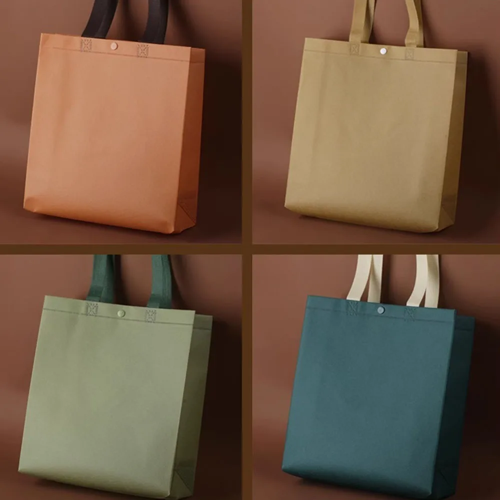 

23X10X25 10 шт. пустые сумки-тоут из нетканого материала с пряжками для магазинов одежды, оптики, подарочные пакеты для покупок чая