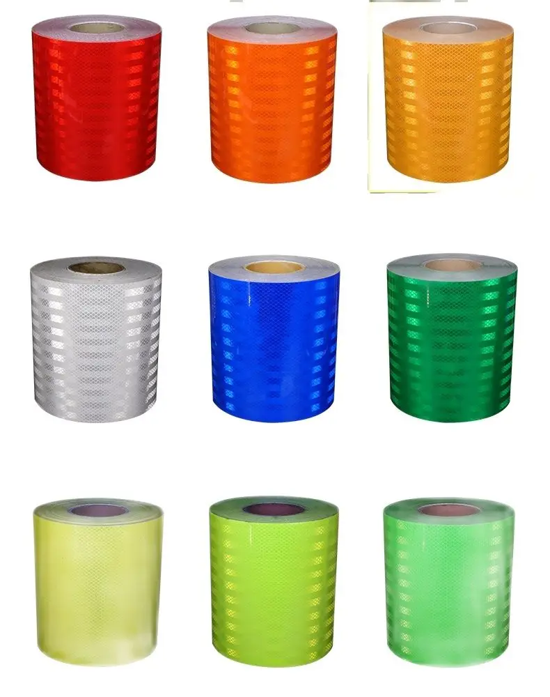 5Cm/10Cm/15Cm Breed Werkplek Beschermende Zelfklevende Pet Super Reflecterende Waarschuwing Veiligheid Tape