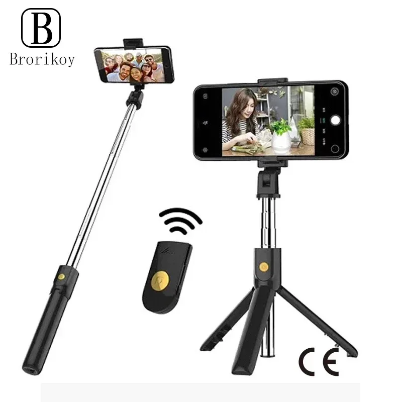 Bluetooth Selfie Stick Tripod Foldable Bracket for Xiaomi Redmi Huawei iPhone 13 14 15 Samsung Smartphone Android ios Holder