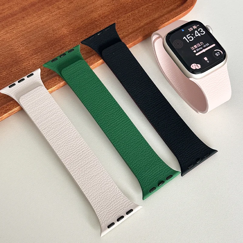 

Новый силиконовый магнитный ремешок для Apple Watch 11, 49 мм, 45 мм, 42, 40, 46 мм, 38/41 мм, спортивный браслет серии 10, 9-8-7-6-5-SE3, ультра 3 ремешка