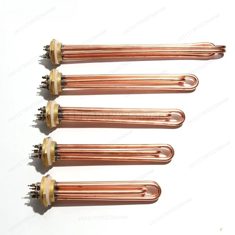 LK_DN40/DN50 Copper Immersion Water Heater Element 3‑12KW 220V/380V Tubular Heating Rod For Boiler Tank Replacement Accessory