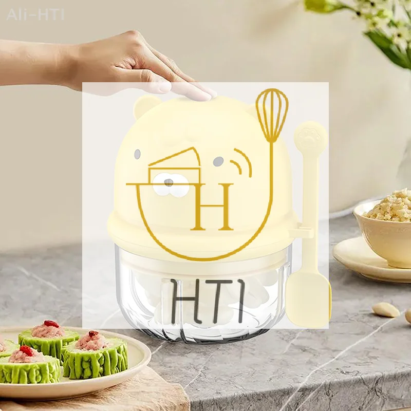 Wireless Food Chopper Mini Garlic Chopper Heavy-Duty Multifunctional Food Processor Container For Chopping Shredding Grinding