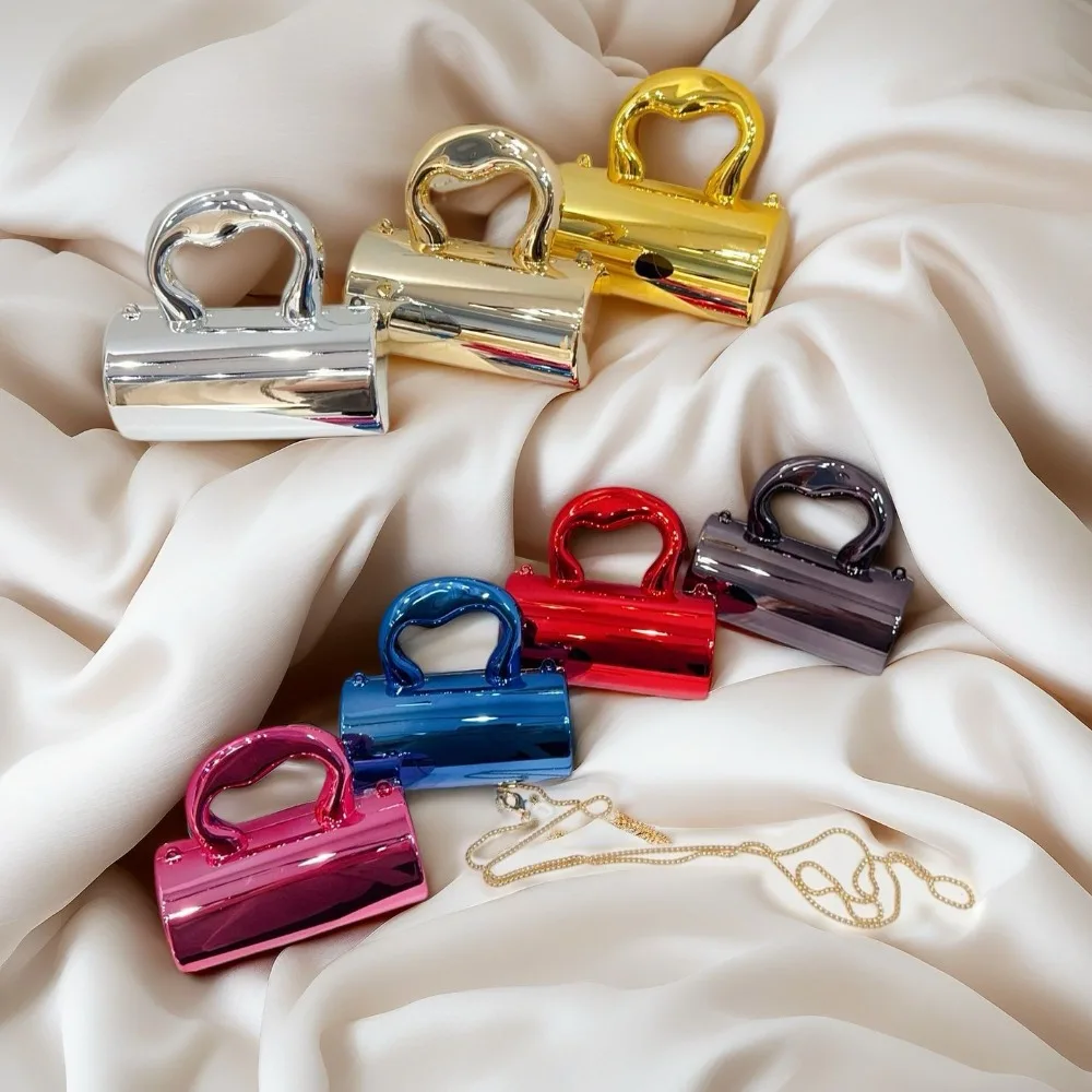 

New banquet bag, Xiaoxiangfeng multi-color acrylic box bag, fashionable makeup bag, chain bar crossbody women's bag