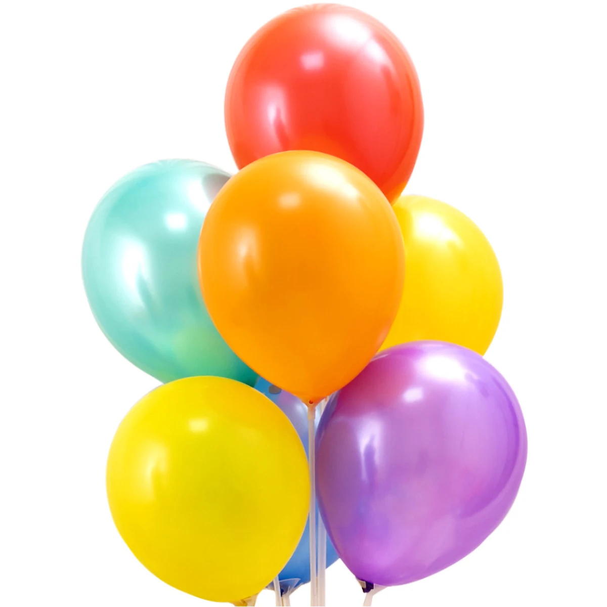 

100pcs Balloons 10 Inch Assorted Colors Latex Decorative Bright Party Supplies Round Balloons Helium Filling