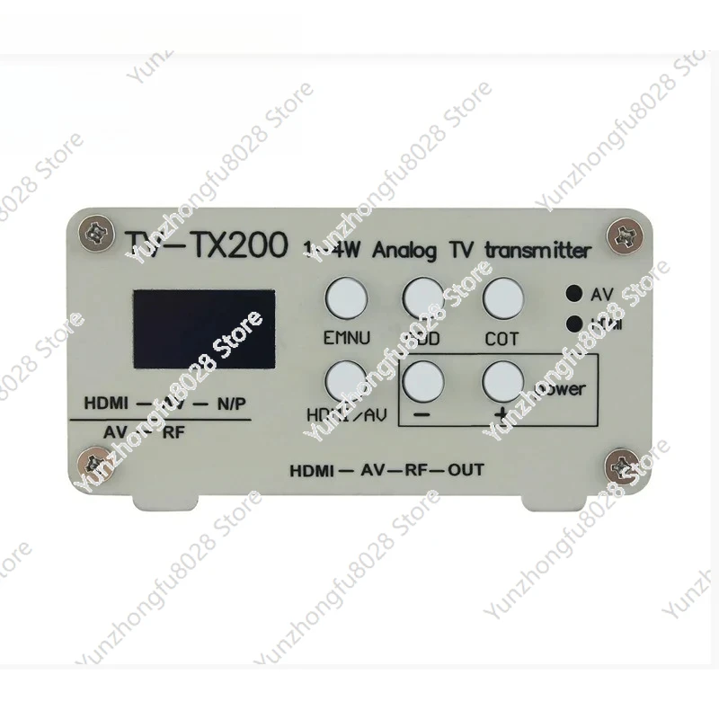 TV-TX200 VHF/UHF Analog TV Transmitter Support HD/AV Input Analog Signal Transmitter with Telescopic/GP Umbrella Antenna