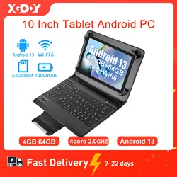 XGODY WiFi Tablet Android 13 Pc 10.1 Inch Tablets Children's Gift 4GB RAM 64GB ROM Quad-core 7000mAh with Bluetooth Keyboard