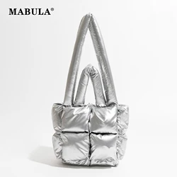 Borsa imbottita imbottita in cotone invernale MABULA per donna borsa a tracolla trapuntata in piuma borsa a tracolla di piccole dimensioni di marca