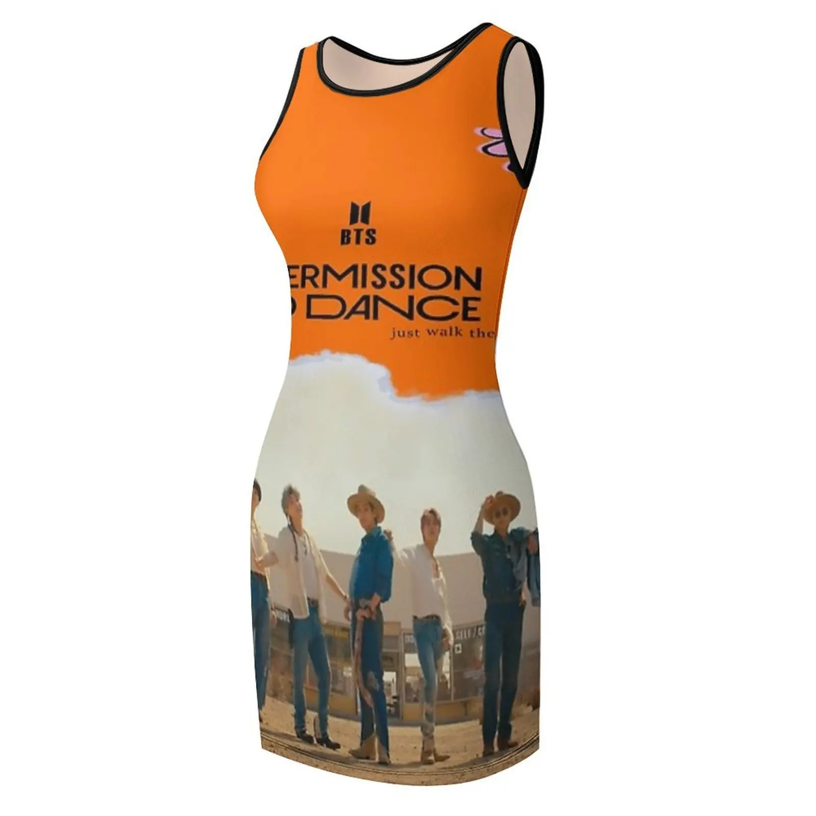 Autocollant couverture t-shirt masque robe design-3 sans manches robe d'été femmes robe de soirée Cocktail de robes