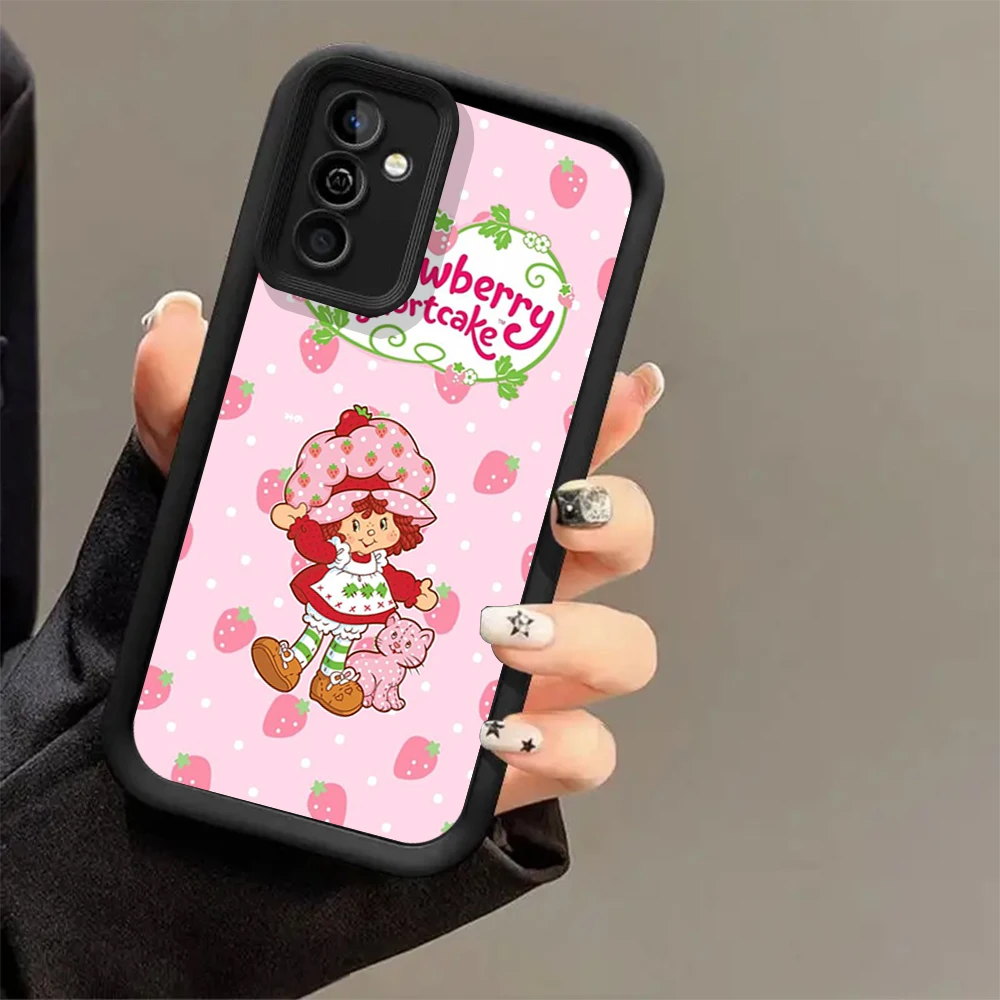 Cartoon Cute S-Strawberryes Ragazze FUNDA Cassa Del Telefono Per Samsung Galaxy S24 S23 S22 S21 S20 FE Ultra Plus 4G 5G Lens Circle