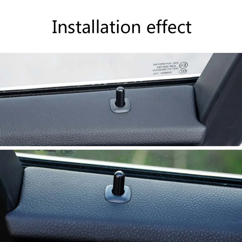 4x Chrome Metal Door Lock Pin Surround Covers For BMW 3 Series E36, E90, F30 – Self-Adhesive
