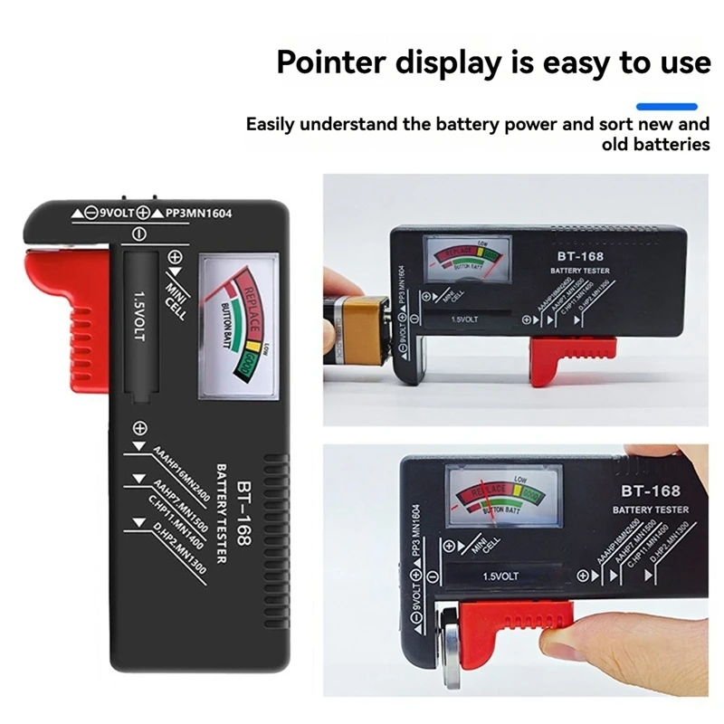 A15F-Battery Storage Box Organizer Holder With Digital Display And Tester For Battery Level Check For AAA AA C D 9V