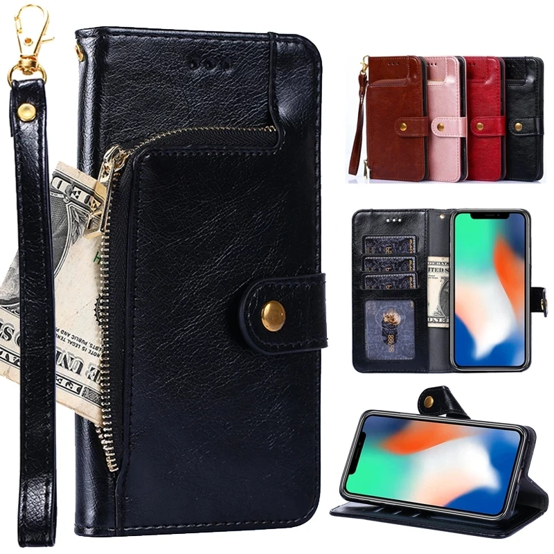 Luksusowe skórzane etui z zamkiem błyskawicznym dla Motorola MOTO Edge 30 40 Neo Ultra 20 Lite S30 Pro Plus 2022 2023 X30 5G Wallet Card Slot Cover