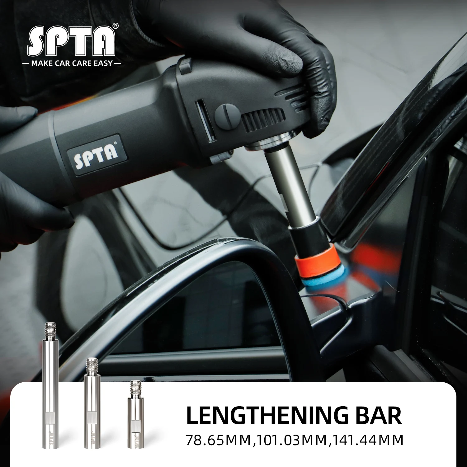 SPTA Stainless Steel Lengthening Extension Bar Shaft Set 75mm+100mm+140mm 5/8