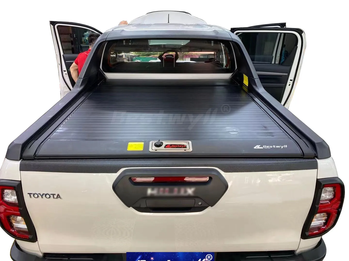 Cubierta Para Cama De Truck Pickup Aluminum Retractable Tonneau Manual Roller Lid Bed Cover for Toyota Hilux Rocco F04