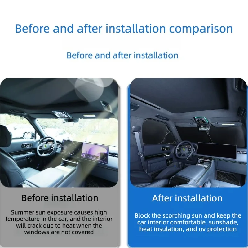 Full Set Privacy Window Sunshade For ZEEKR 9X 2025 2026 Present Anti-UV Heat Insulation Auto Shades Interior Accessories