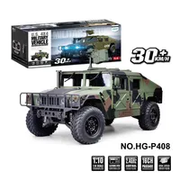 HG P408 Pro Upgrade Version 1/10 Electric RC Car 4X4 Off Road Remote Control Camo Military Truck Rock Crawler With Sound Light