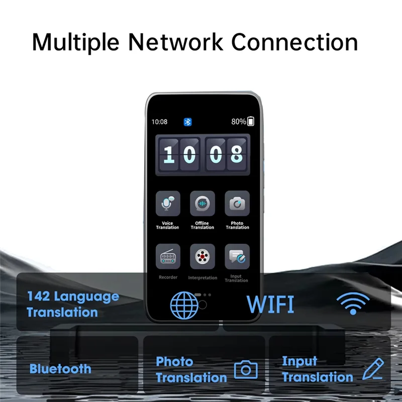 

AS95-D5 Переносной перевод языка Wi-Fi 142, фото-аудио в автономном режиме онлайн, умный AI-переводчик в реальном времени Vioce