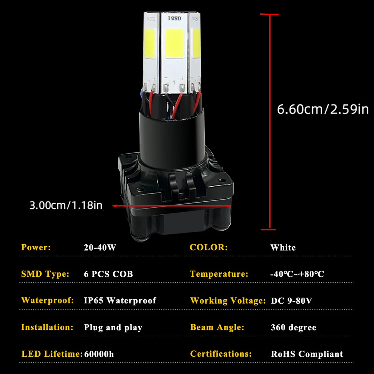 Motorcycle Headlight H4 LED Headlight Bulbs 24W 22W High Low Beam LED For Motorcycle Light 2500LM M3S Moto LED Headlamp 12V