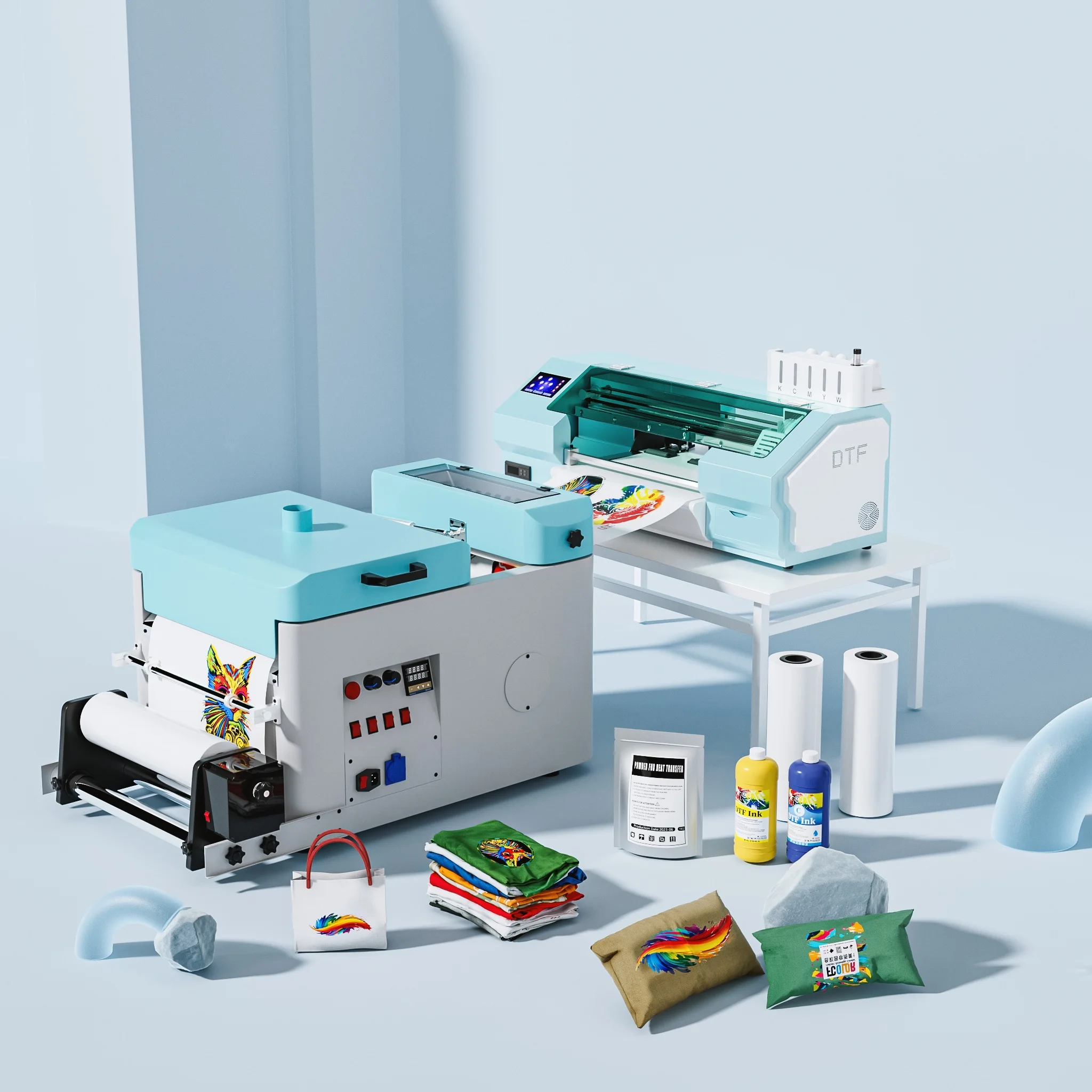 PET Transfer Film Roll 30cm XP600 DTF Printer A3 DTF Inkjet Printer Digital DTF Printing Machine