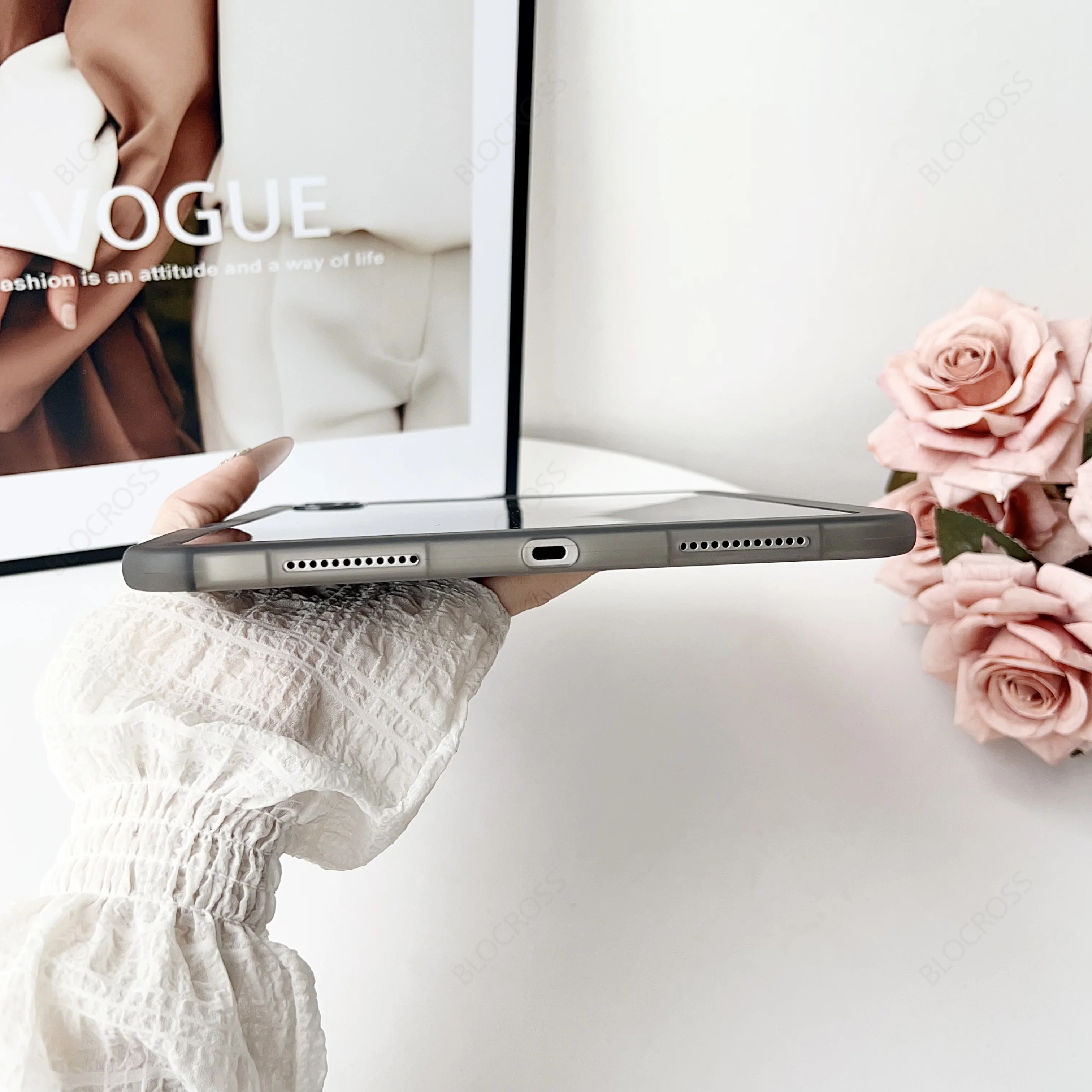 لباد 5th 6th 9.7 "7th 8th 9th 10.2" الهواء 4 الهواء 5 الهواء 11 A16 2025 Pro11 10th iPad mini 4 5 6 7 الصلب PC + حافظة حامل من البولي يوريثان #4