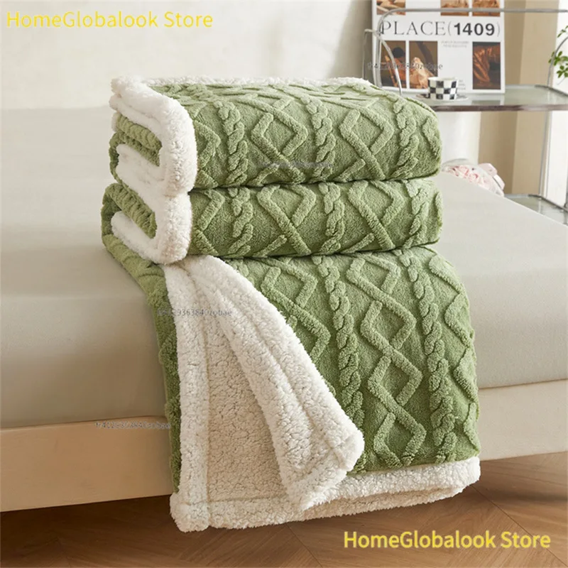 Neue doppellagige Fleece-Decke für Herbst und Winter, dick, warm, superweich, kuschelig, ideal zum Ausruhen, leicht, hautfreundlich, bequeme Decke für Sofa, Bett, Büro, Couch, Reisen, Camping,