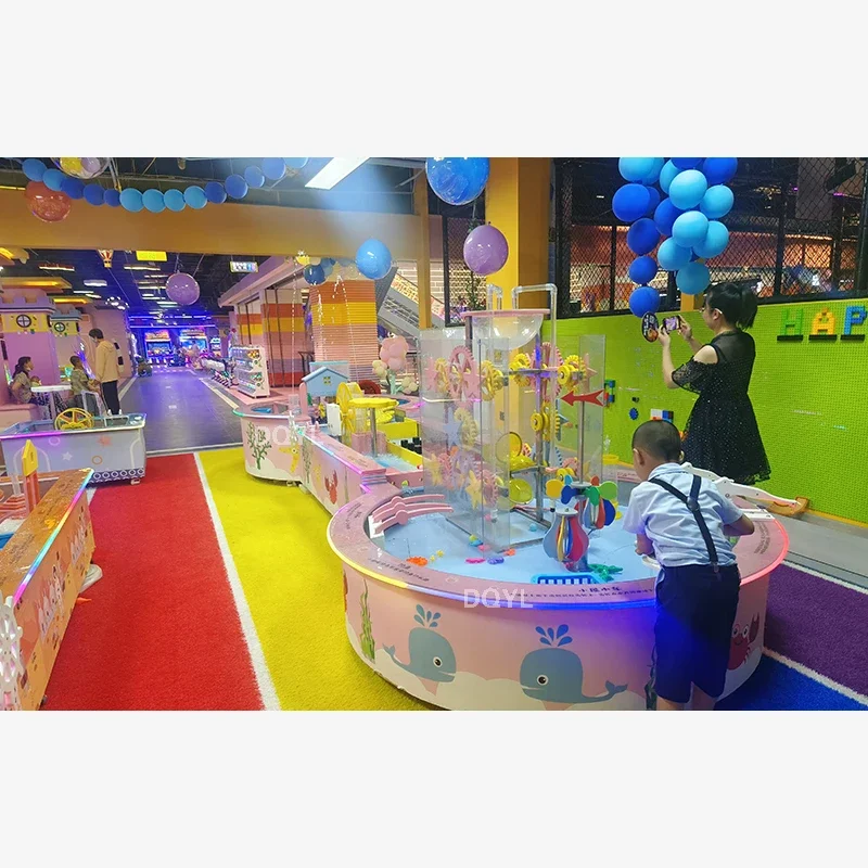 Kids Water table amusement equipment attractive indoor playground  play game for kids children water spray interact 