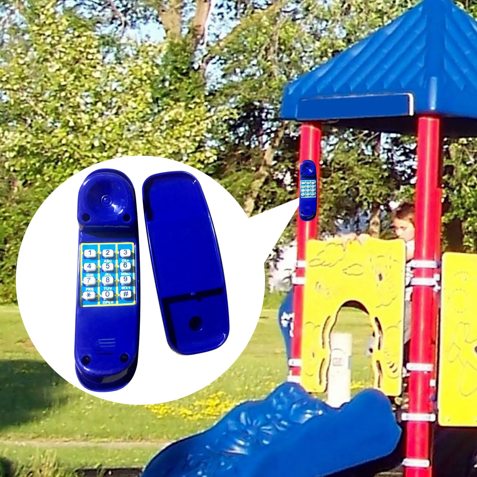 Playground Swing Set Telephone Playground Pirate Wheel Game Accessories Kindergarten Toys Plastic Telephones For Young Child