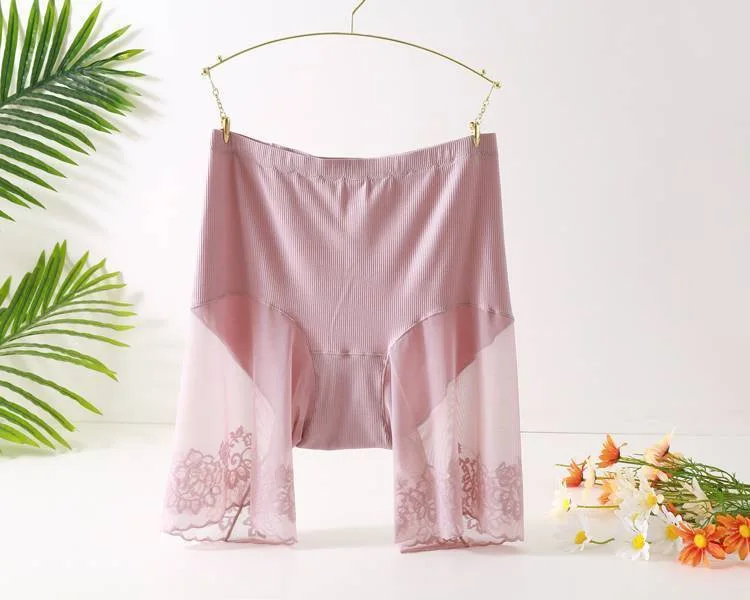 1pcs Women High Waist Safety Short Pants Summer Modal Plus Size Soft Underskirt Shorts Anti Rub Thigh Boyshorts Sexy Lace Boxer