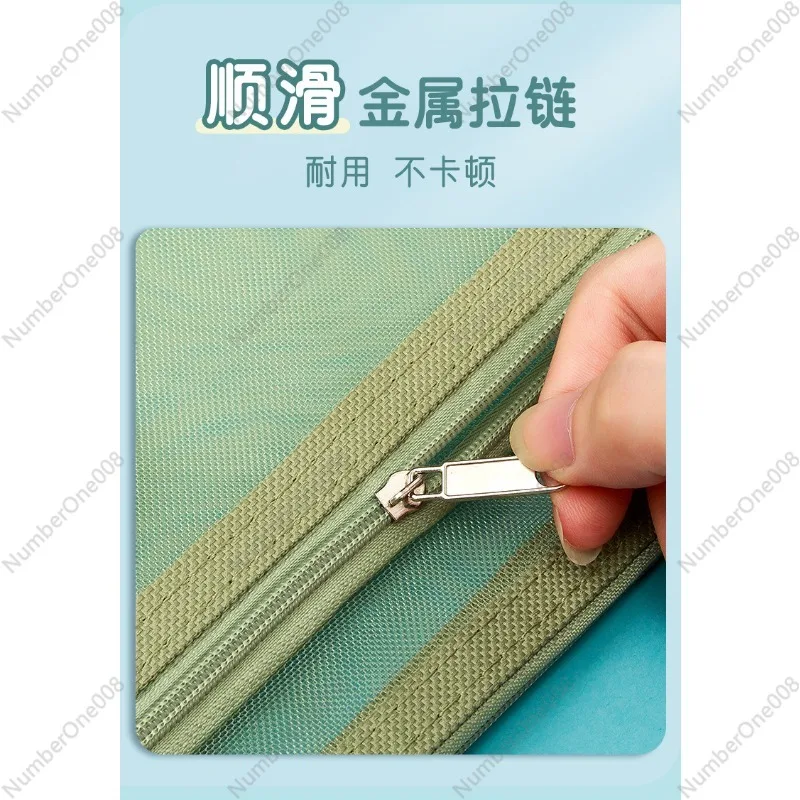10 Pack Colored Double-Layer Mesh Zipper Pouch Bags, Building Block Sets Toy Storage & Organization 5Pcs A4+5Pcs A5