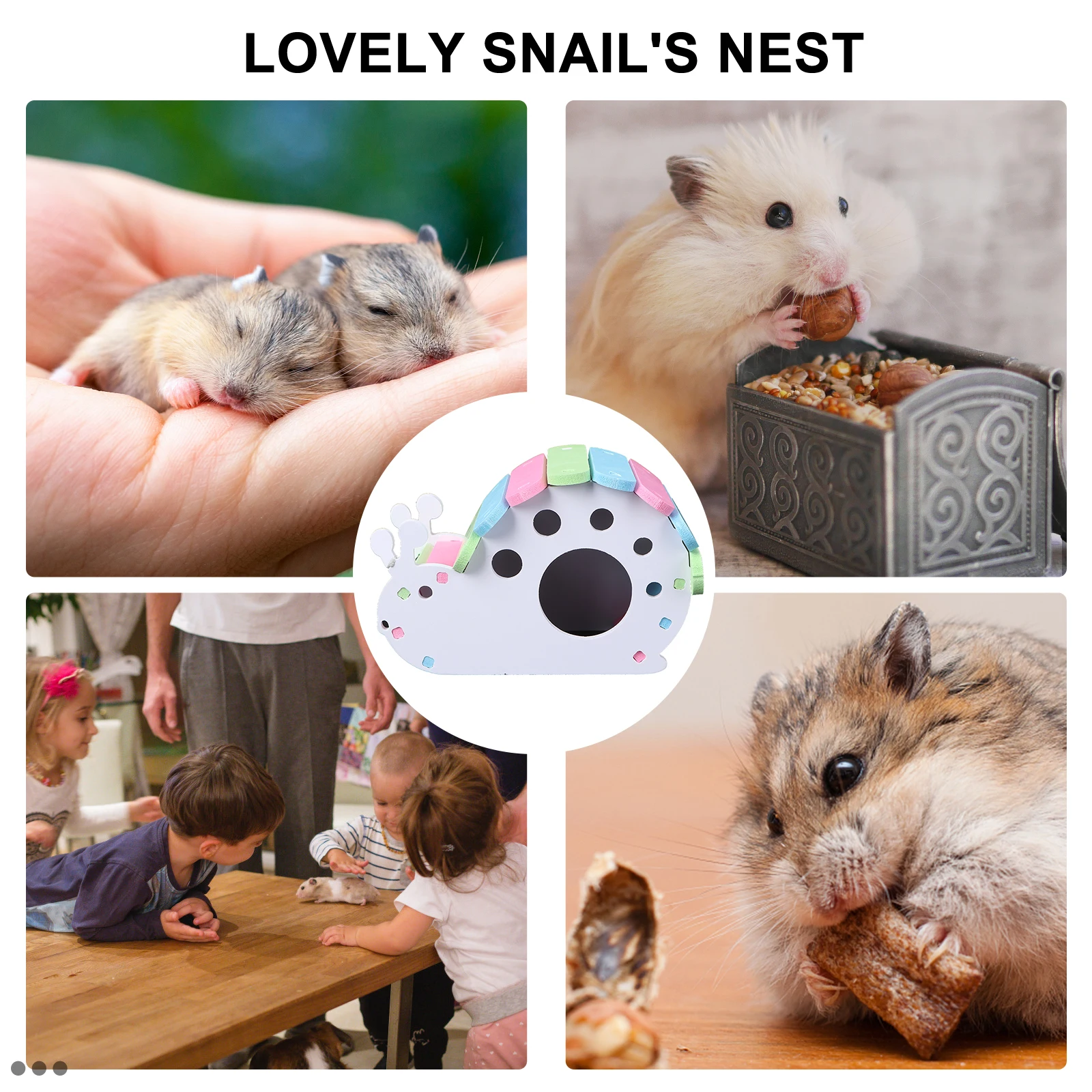 

Snails Shape Pvc Durable Cabin Sleeping Nest For Small Animals Hideout Play Spot Pet Hamster Supplies Hedgehog Hut