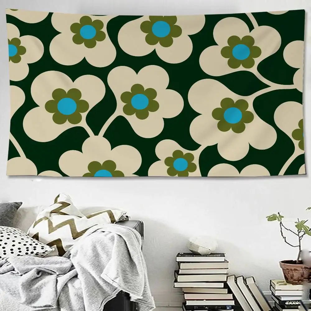 Orla Kiely Leaf Flower Hippie Wall Hanging Tapestries Bohemian Wall Tapestries Mandala INS Home Decor