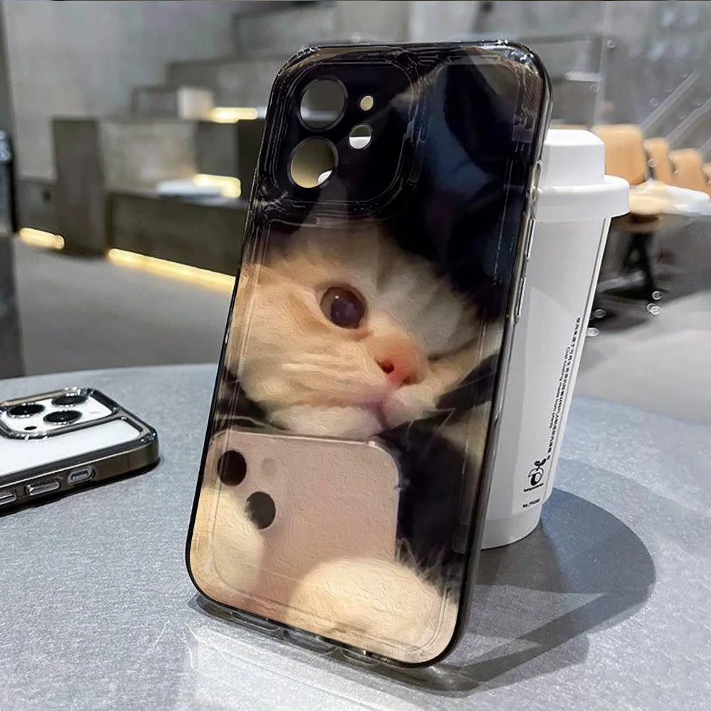 Lovely Cat Soft Phone Case For iPhone 14 Pro Case iPhone 12 13 15 11 Pro Max X XR XS 7 8 15 Plus SE 2020 SE3 Cartoon Cute Cover