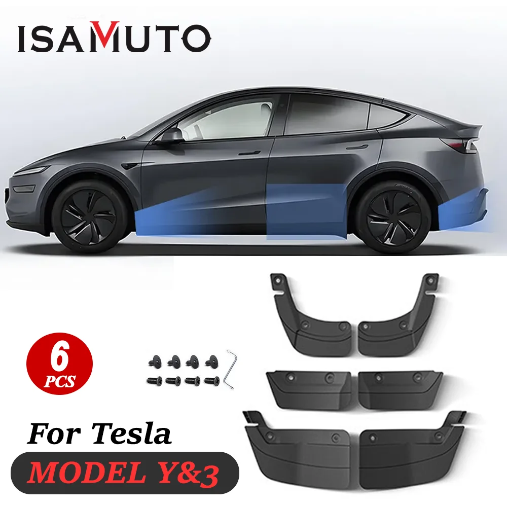 

Car Front Rear Fender Mud Flaps For Model Y Model 3 Highland 2025 Splash Guards ISAMUTO Mudguards Protectors Car Part