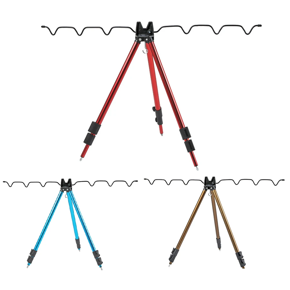 1pc Fishing Rod Holder Fishing Rods Stand Holder Telescopic Tripod Support Frame Rod Rest Bracket Positioning Adjustment