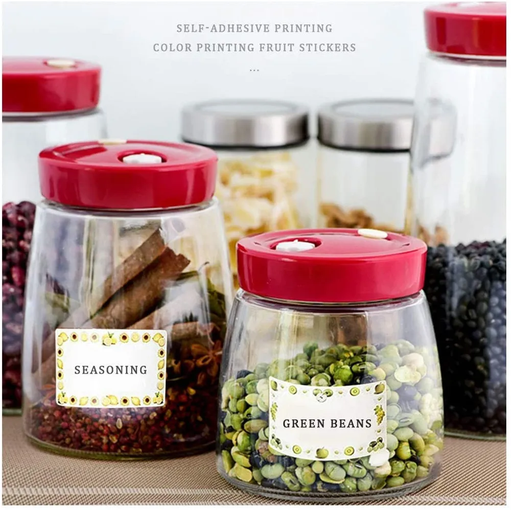 300pcs Blank Date Label Sticker Kitchen Refrigerator Food Storage Date Content Labels for Container Bag Jar Packaging Mark Label