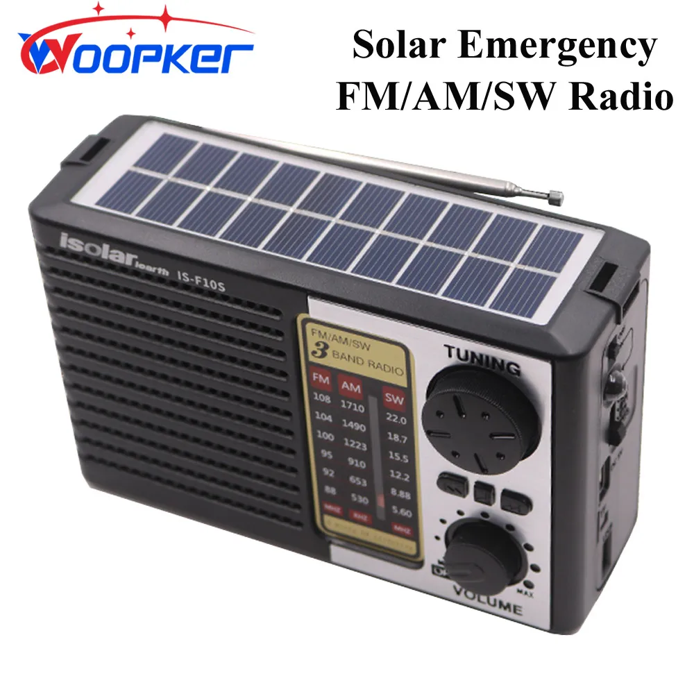 

Woopker Solar Emergency Radio Multi Band High Sensitivity Radios Supports FM / AM / SW Function Bluetooth Speaker U-Disk TF Card