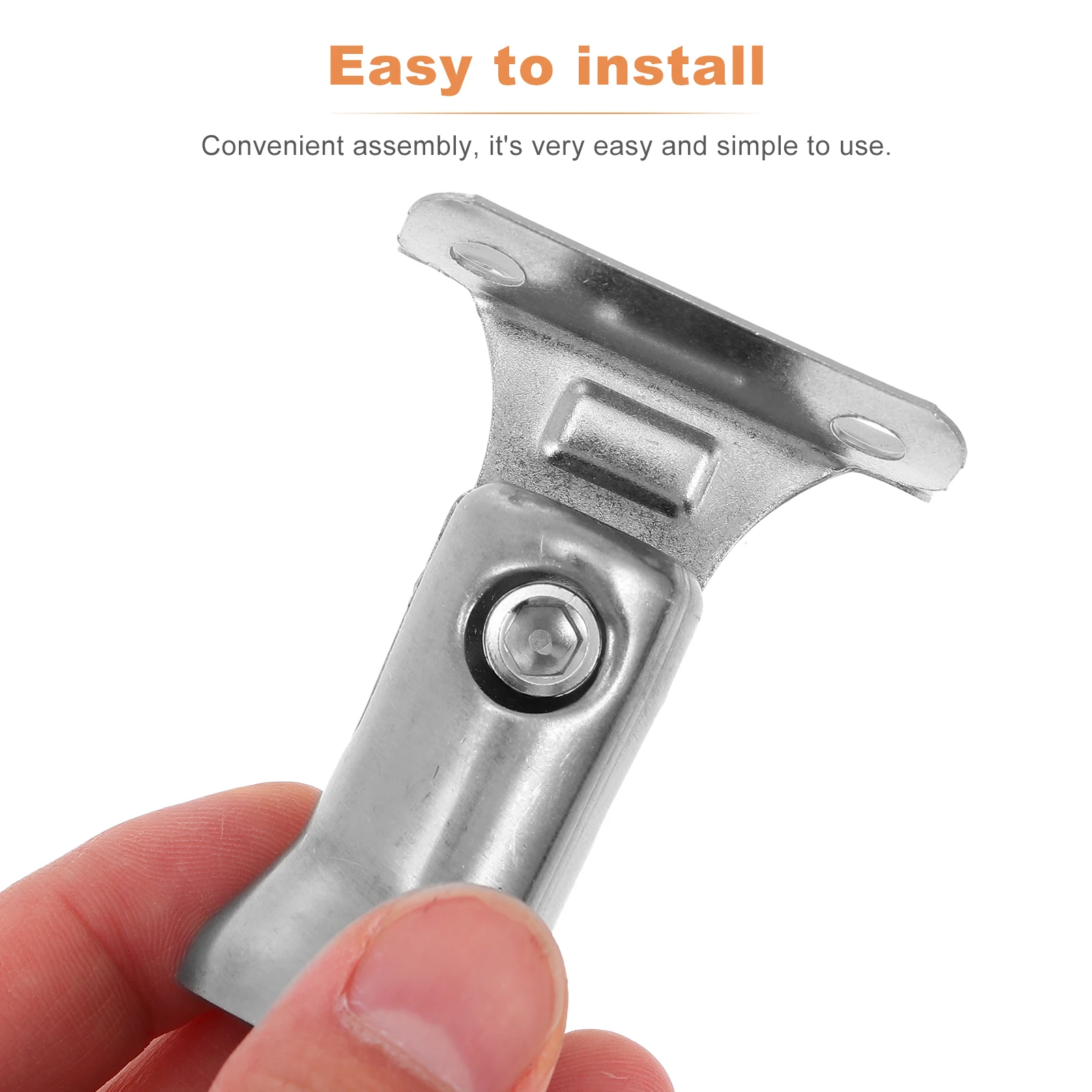 

Stainless Steel Handrail Brackets Outdoor Stairs Movable Head Metal Railing Support Rust Proof Wear Resistant Strong Support