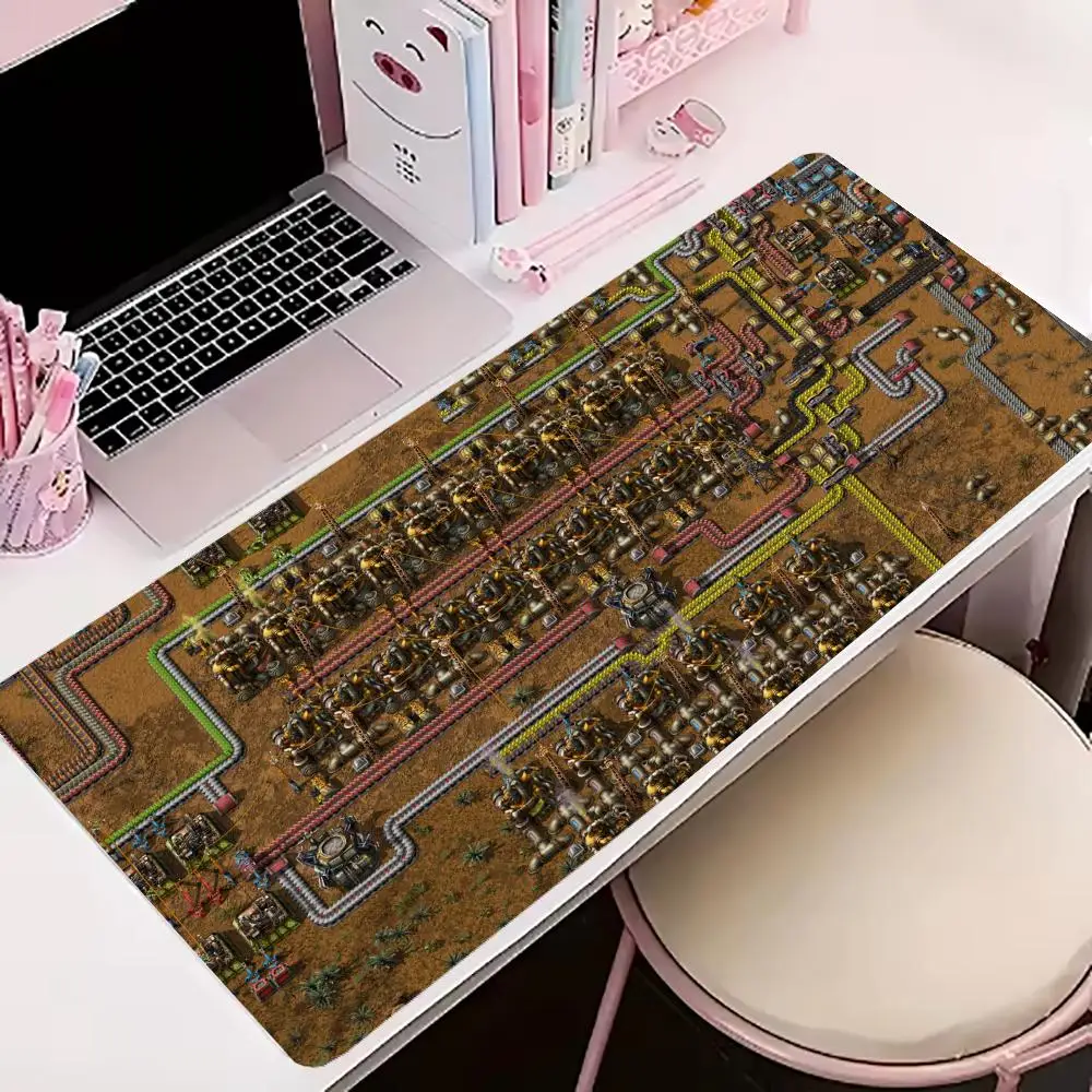 Bestselling F_Factorio Keyboard and Mouse Pad, Anti-slip Rubber Mouse Pad, Gamer Keyboard and Mouse Pad, PC Gamer Keyboard Pad