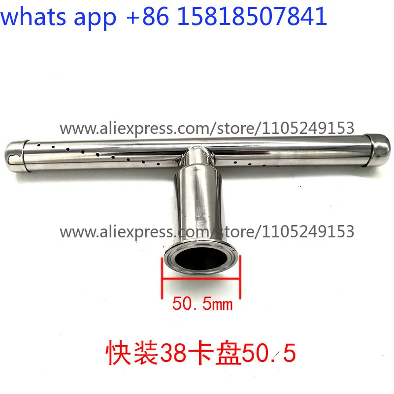 304 stainless steel T-shaped can washer rotary union thread quick loading cleaning milk tank body