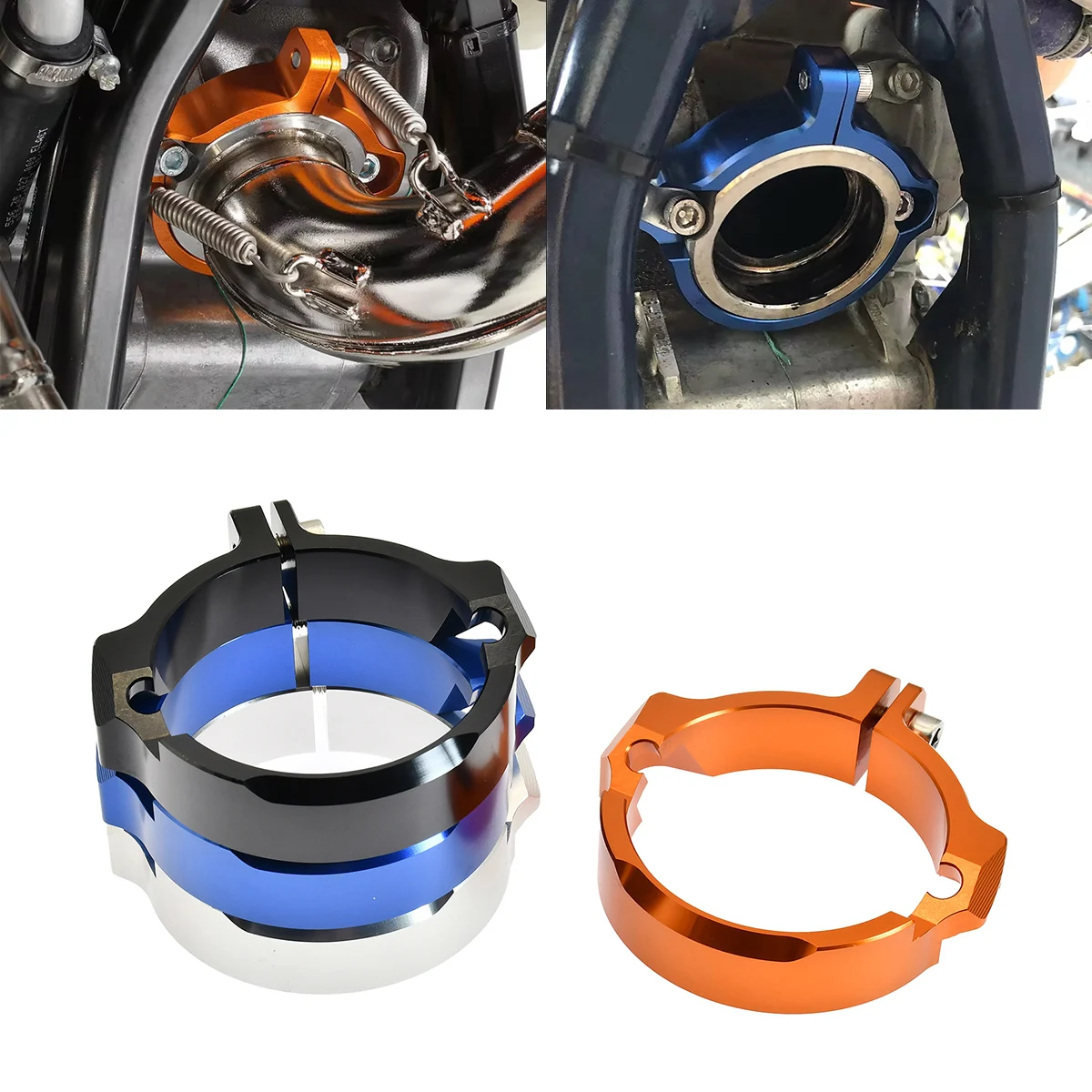 

Exhaust Tip Muffler Pipe Clamp Flange Guard For KTM EXC XC SX XCW TPI Six Days 250 300 2017-2022 2023 Husqvarna TE TC TX GasGas