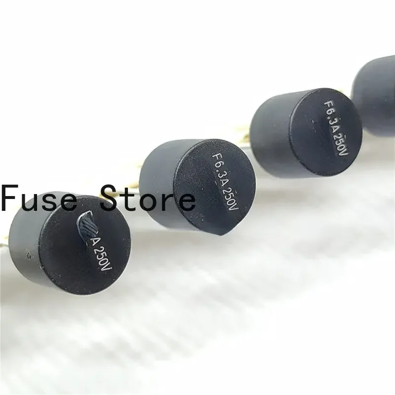 10PCS Imported Original Round Fuse Tube MEF F6.3A 250V TR5 Black  Fast  Quick Break
