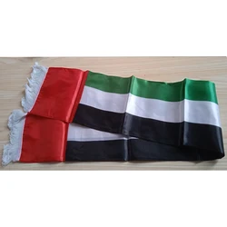 Country Double Side Printing Satin Football Soccer Fans National flag united Arab emirates UAE Scarf