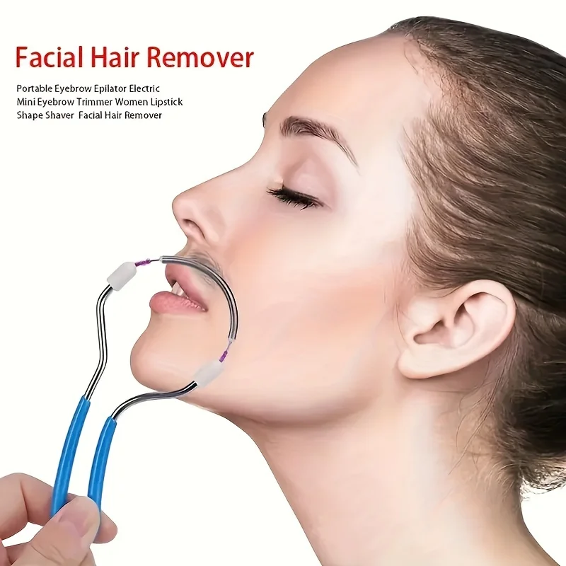 Manual Face Hair Remover Spring Threading Tool Womens Portable Epilator Non Electric Easy Use Beauty Hair Removal Device
