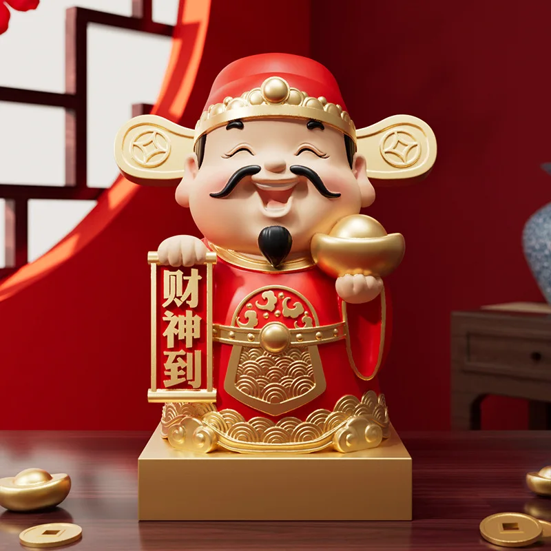 DSA God of Wealth Ornament for a high-end feel, living room, office, wealth-attracting shop, opening gift decoration