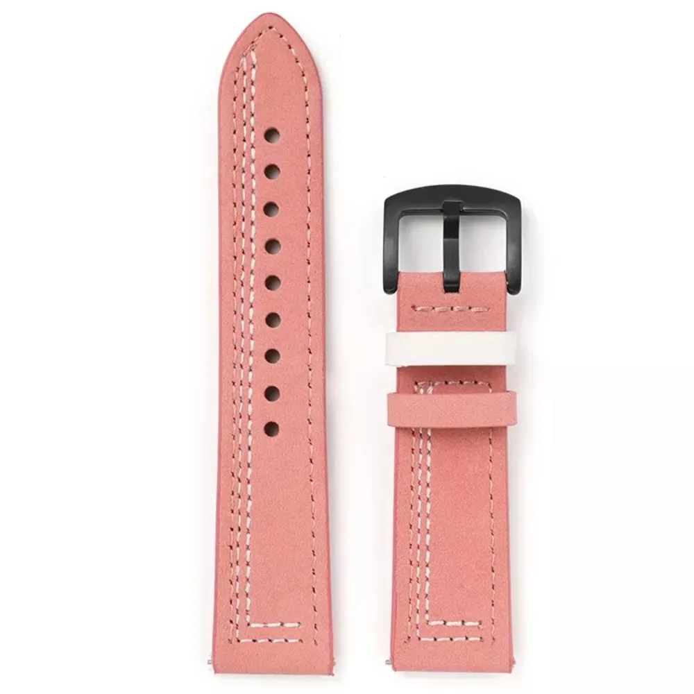 7 SPI Stitch Leather Band for Samsung Galaxy Watch 7 6 5 4 Classic, 20mm 22mm Hand-Stitched Strap for Watch 3 46mm Gear S3, Men