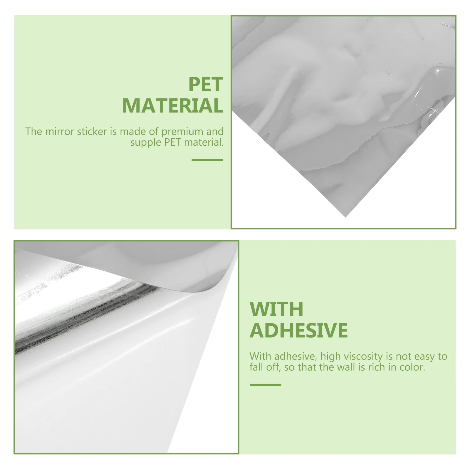 

DIY Mirror Wall Sticker Premium Pet Waterproof Adhesive Bathroom Decal Home Decoration Creative Mirror Films Bathroom Decal