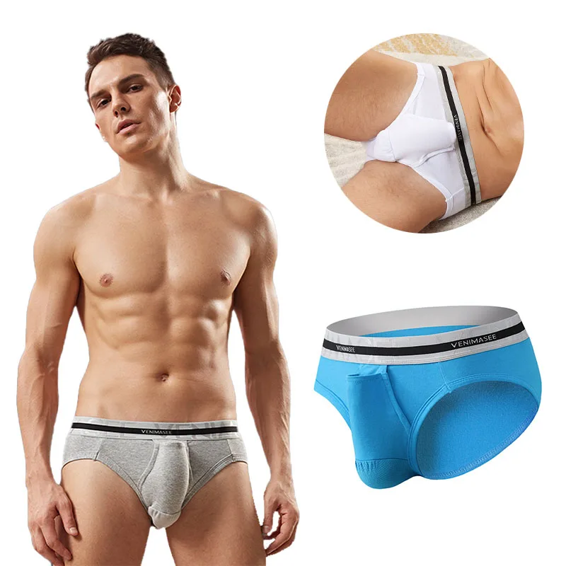 Man Sexy Lingerie with Penis Pouch Scrotal Testicle Support Sheath Boxer Briefs Varicocele Breath Physical Underwear Open Hole